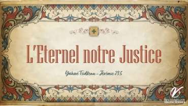 - Pasteur  Thimothée Mele : L'Eternel notre Justice