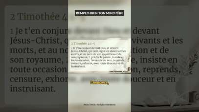 Paul exhorte Timothée : Prêche, même quand c’est difficile